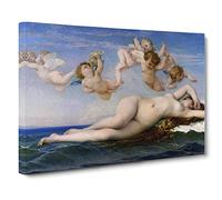 Alexandre Cabanel The Birth of Venus Canvas Print | Gallery Wrapped 30mm Frame Wall Art | 24x16 inches | Ready to Hang | Modern Picture | Living Room Bedroom Lounge Office