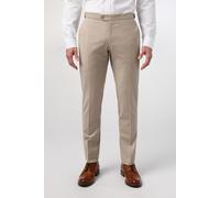 Alexandre Silver Label Men's Stone Chalkstripe Performance Tailored Fit Trousers in Nude | Size: 40R Alexandre Silver Label Nude 40R