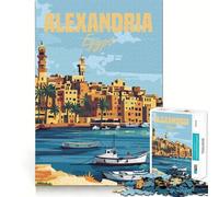 Alexandria Egypt 1000 Piece Jigsaw Puzzle for Adults Logic Play Smooth Thick Family Enjoyable Home Art (38x52cm)