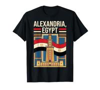 Alexandria Egypt Lighthouse Egyptian Flags T-Shirt