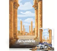 Alexandria Egypt Poster 1000 Piece Jigsaw Puzzle for Adults Recall Skill Quiet Enjoyment Secure Join Great Gift (38X52CM)