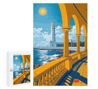 Alexandria Lighthouse View Puzzle for Adults, 1000 PCS, Illustrated Jigsaw Edition, A Festive Present for Jigsaw Enthusiasts, at Christmas