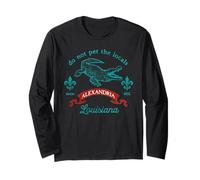 Alexandria Louisiana Alligator Do Not Pet The Locals Funny Long Sleeve T-Shirt
