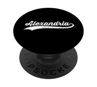 Alexandria Virginia Vintage Cursive US City Name Retro PopSockets Adhesive PopGrip