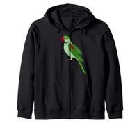 Alexandrine Parakeet Parrot Bird Men Women Boys Or Girls Zip Hoodie