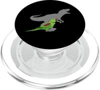 Alexandrine Parakeet with T rex Shadow Bird Lovers PopSockets PopGrip for MagSafe