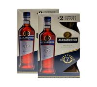 Alexandrion 7 Stars Spirit Drink In Gift Box With 2 Glasses 700Ml (70Cl) Product of Romania (Pack of 2)