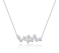 ALEXCRAFT Cross Chain Gold/Silver Necklace for Women Cubic Zirconia Chain with Flower Gift for Girlfriend Mum Girls