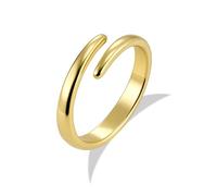 ALEXCRAFT Gold Plated Rings Hypoallergenic Multi Layered Gold Large Chunky Wide Open Rings Adjustable Fixed Stackable Eternity Promise Thumb Ring for Women Trendy