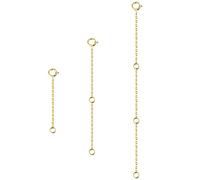 ALEXCRAFT Necklace Extender Gold, 14K Gold Plated Solid Brass Gold Chain Extenders, Necklace Bracelet Anklet Extender, Choker Extension Chains for Jewellery Making(2 4 6 Inches)