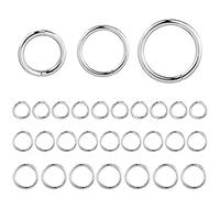 ALEXCRAFT Open Jump Rings, 60Pcs 925 Sterling Silver Rings 3 4 5mm for Jewelry Making, Sterling Silver Split Rings Small Mini Open Jump Rings for Jewelry Repair Necklace Bracelet Connect Chain Link