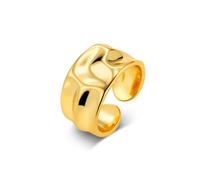 ALEXCRAFT Rings Women Gold Wide Chunky Mens Adjustable Rings Chunky Adjustable Gold Ring For Women Toe Fidget Womens Ring Stainless Steel 18k Gold Plated Open Design