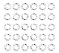 ALEXCRAFT Solid 925 Sterling SilverJump Rings for Jewelry Making, 4mm 100 Pcs Sterling Silver Split Ring Open Rings for DIY Craft Necklaces Bracelet Pendant Link Connect Rings