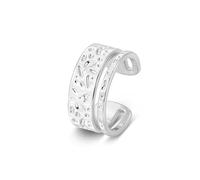 ALEXCRAFT Stainless Steel Rings for Women Men Silver Adjustable Waterproof Thumb Rings