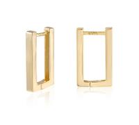 ALEXCRAFT Womens Earrings Gold Plated 14K Rectangular Hoop Earrings Gold Sleeper Earrings Birthday Gifts for Her