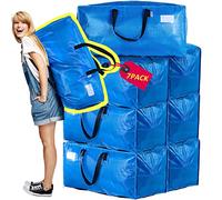 AlexHome Heavy Duty Extra Large Moving Bags,Storage Totes for Moving,Reusable Plastic Moving Boxes,Packing and Moving Supplies,Cloth Containers (Set of 7)