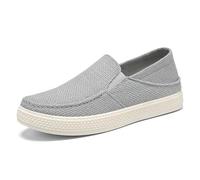 Alexis Leroy Breathable and Comfortable Men's Slip-On Shoes for Work, Sport and Driving, Basic Grey, 9 UK