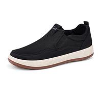 Alexis Leroy Breathable and Comfortable Men's Slip-On Shoes for Work, Sport and Driving, Black/White, 9 UK