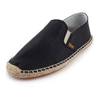 Alexis Leroy Flat Espadrilles for Men Slip On Canvas Shoes Solid Color Black 22ss 8 UK