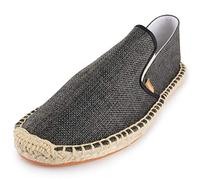 Alexis Leroy Men Summer Slip On Espadrilles Classic Canvas Flat Espadrilles Black 8 UK