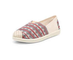 Alexis Leroy Origine Stripe Women's Espadrilles, Red Bohemian Pattern, 6 UK