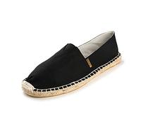 Alexis Leroy Women Canvas Flat Espadrilles Slip On Black 7 UK / 40 EU