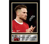 Alexis Mac Allister Signed Autographed Poster - Liverpool FC & Argentina Football Memorabilia - Framed Portrait Print with Plaque & Action Shot, A1 HUGE Poster Print (840x594mm)