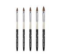 ALEXNAILART 5pcs Kolinsky Sable Acrylic Nail Brushes Set (2#/4#/6#/8#/10#)