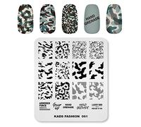 Alexnailart Nail Art Stamping Plates Image Template Camouflage Pattern Cow Texture Graphics Alphabet Pattern Design Stamper Nail Art DIY Print Manicure Nail Art Stencil Tools