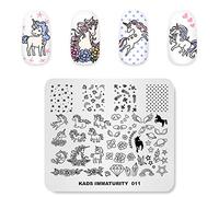 Alexnailart Nail Stamping Plate Dream Unicorn Crystal Flower Multi-Pattern Stamping Template Print Image Nail Art Stamper Scraper Nails Tool