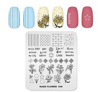 Alexnailart Professional Nail Art Stamping Plates with Flowers Geometry Word Pattern for Manicure DIY Image Print Nail Design Transfer Tools