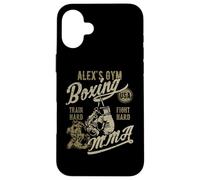 Alex's Gym Boxing MMA Retro Design for the Name Alex Case for iPhone 16 Plus
