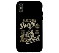 Alex's Gym Boxing MMA Retro Design for the Name Alex Case for iPhone X/XS