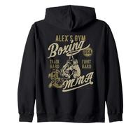 Alex's Gym Boxing MMA Retro Design for the Name Alex Zip Hoodie