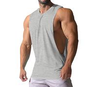 ALEYHA Men's Tank Top Summer Muscle Shirts Men's Solid Color Tank Top Men's Sport Muscle Shirts Quick Drying Breathable Undershirt Men's Fitness I-Light Green M