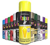 AlezyB - 1 x All Purpose Sunshine Yellow Aerosol Spray Paint 250ml. Excellent Coverage, Quick & Fast Drying for interior & exterior Multipurpose Spray for Metal | Plastic | Wood | Glass - AP250-2