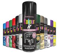 AlezyB - 1 x Black Satin All Purpose Aerosol Spray Paint 250ml. Excellent Coverage, Quick & Fast Drying for interior & exterior Multipurpose Spray for Metal | Plastic | Wood | Glass.