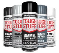 AlezyB 1 x Enamel Black Matt 400ml Tough Stuff Hard Wearing Smooth Aerosol for Metal Wood Plastic