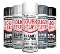 AlezyB - 1 x Enamel White Gloss 400ml Tough Stuff Hard Wearing Smooth Aerosol for Metal Wood Plastic - EN3