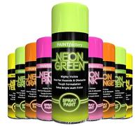 AlezyB 1 x Green Neon Spray Paint 400ml Fluorescent Bright Aerosol Extra Bright Graffiti (Banksey) Paint Assorted Colour