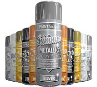 AlezyB - 1 x Metallic Bright Silver Spray Paint 200ml - Multi-Purpose Use,for Interior & Exterior Spray for Metal and Wooden Furniture, Ornaments, Decorative Items and Much More - MET200-V2