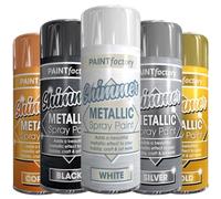 AlezyB - 1 x Metallic Dazzling White Spray Paint 200ml Multi-Purpose Aerosol Use for Metal and Wooden Furniture, Ornaments, Decorative Items and Much More for Interior & Exterior