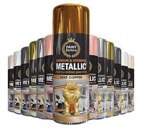 AlezyB 1 x Metallic Deep Copper Spray Paint 400ml Multi-Purpose Aerosol Use for Metal and Wooden Furniture, Ornaments, Decorative Items and Much More for Interior & Exterior - M3