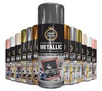 AlezyB 1 x Metallic Gun Metal Grey Spray Paint 400ml Multi-Purpose Aerosol Use for Metal and Wooden Furniture, Ornaments, Decorative Items and Much More for Interior & Exterior