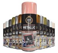 AlezyB 1 x Metallic Rose Gold Spray Paint 400ml Multi-Purpose Aerosol Use for Metal and Wooden Furniture, Ornaments, Decorative Items and Much More for Interior & Exterior - M3