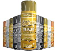 AlezyB - 1 x Metallic Shimmering Gold Spray Paint 200ml - Multi-Purpose Use,for Interior & Exterior Spray for Metal and Wooden Furniture, Ornaments, Decorative Items and Much More - MET200-V2