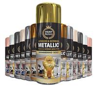AlezyB 1 x Metallic Shimmering Gold Spray Paint 400ml Multi-Purpose Aerosol Use for Metal and Wooden Furniture, Ornaments, Decorative Items and Much More for Interior & Exterior - M3