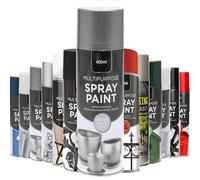 AlezyB - 1 x Multi-Purpose Metallic Silver Spray Paint 400ml Excellent Coverage, Quick & Fast Drying for interior & exterior Multipurpose Spray for Metal | Plastic | Wood | Glass - MPV2
