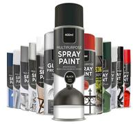 AlezyB - 1 x Multipurpose Black Satin Spray Paint 400ml Excellent Coverage, Quick & Fast Drying for interior & exterior Multipurpose Spray for Metal | Plastic | Wood | Glass.