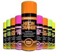 AlezyB 1 x Orange Neon Spray Paint 400ml Fluorescent Bright Aerosol Extra Bright Graffiti (Banksey) Paint Assorted Colour